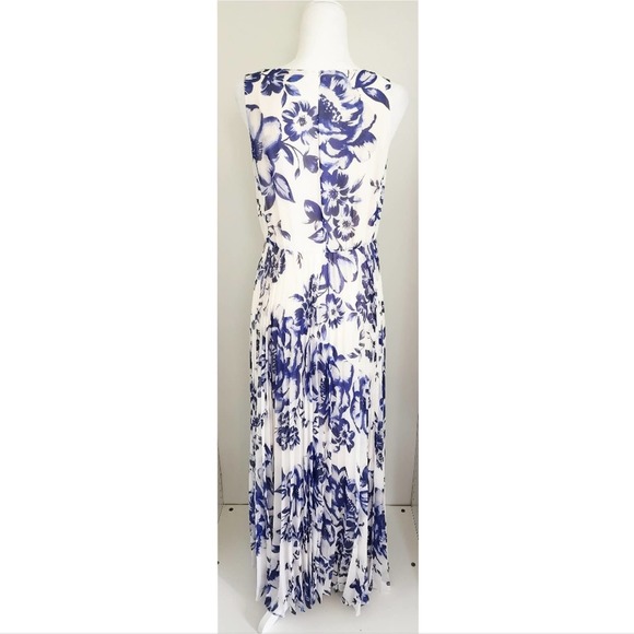 Eliza J Chatoyer  Floral Pleated Sleeves  Belted  Size 8P - Picture 5 of 8